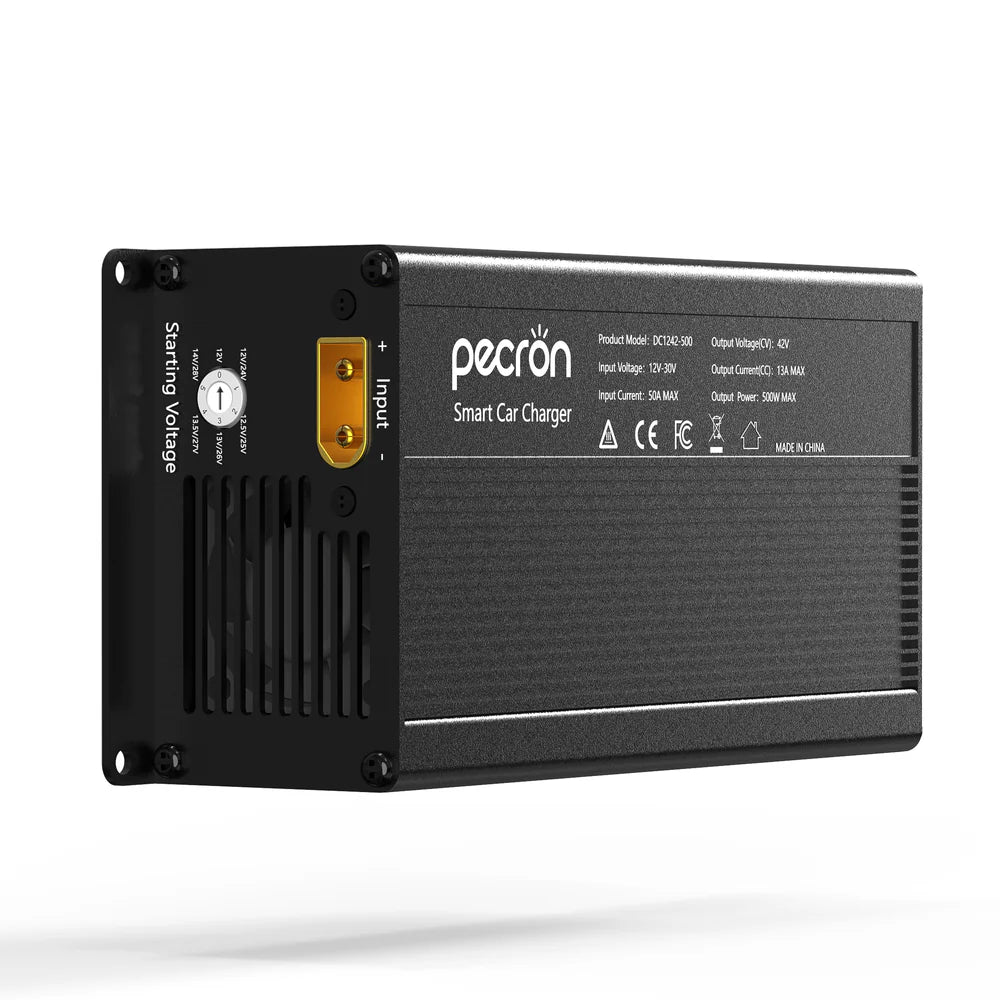 PECRON 500W Car Charger DC1242-500 for E2400LFP, E3600LFP, E1000LFP, F3000LFP