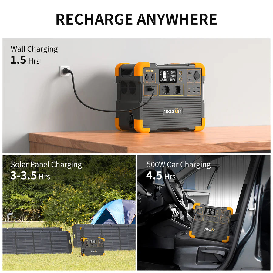 PECRON E2400LFP Portable Power Station 2400W | 2048Wh