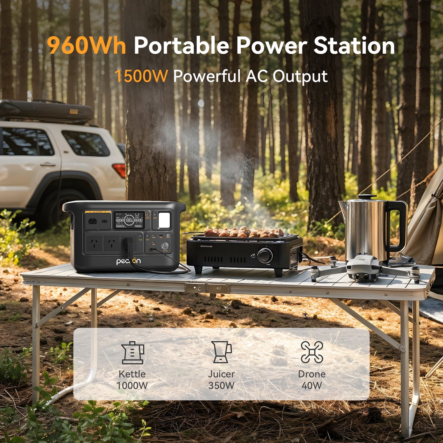 PECRON F1000LFP Portable Power Station 1500W | 960Wh PRE-ORDER