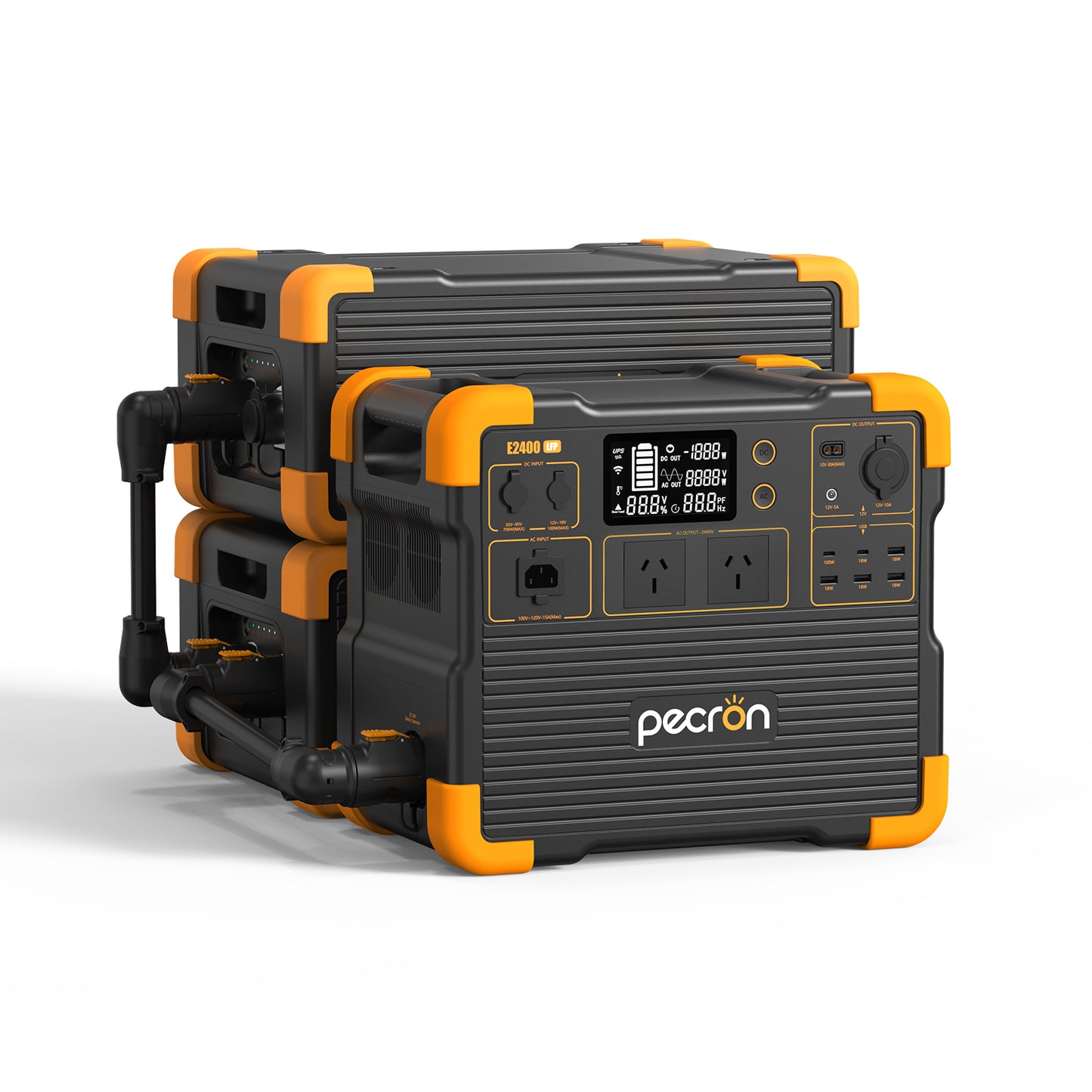 PECRON E2400LFP + 2x EP3000-48v Expansion Pack Bundle