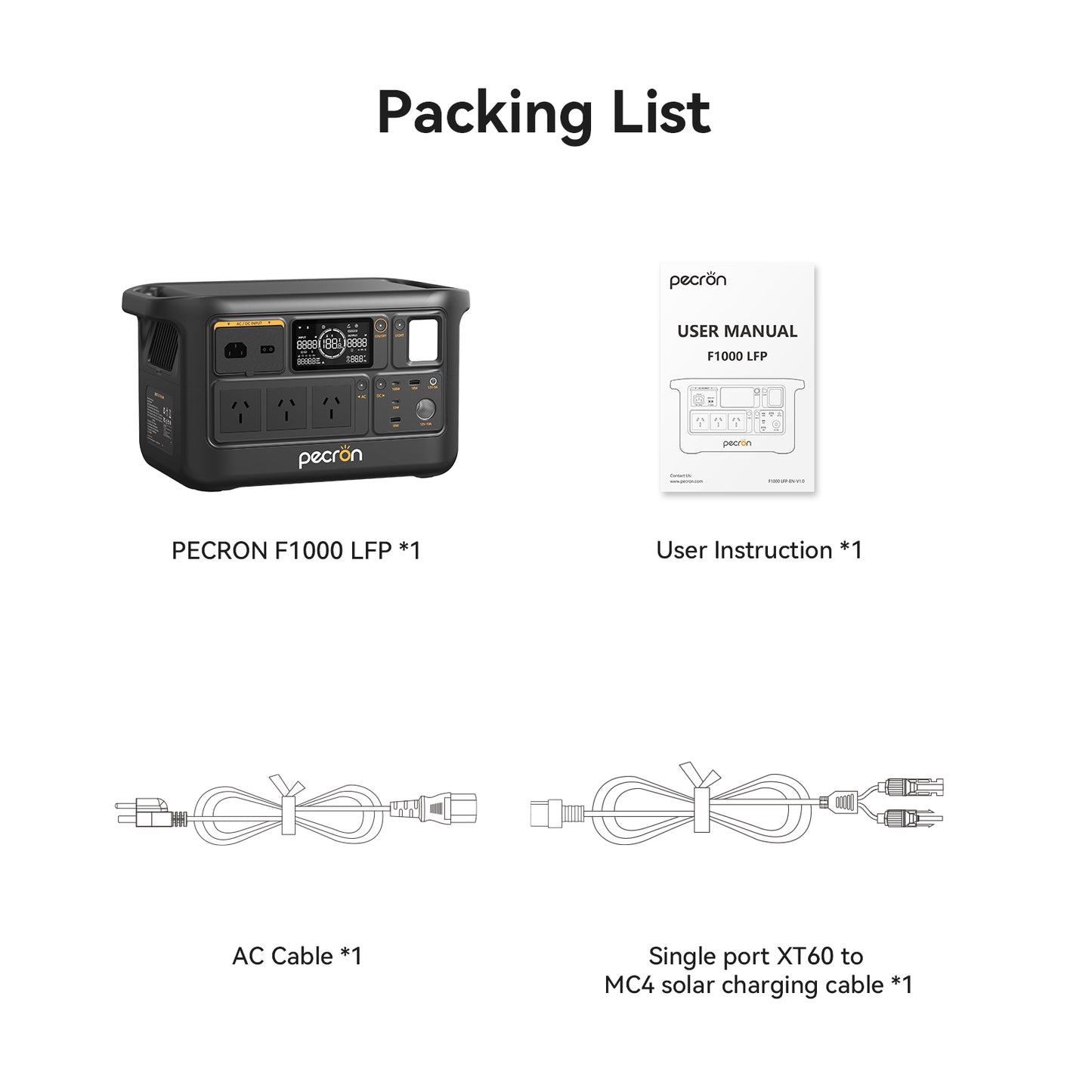 PECRON F1000LFP Portable Power Station 1500W | 960Wh PRE-ORDER