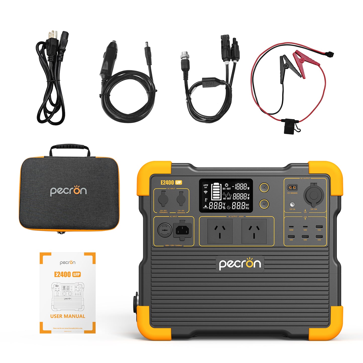PECRON E2400LFP + 2x EP3000-48v Expansion Pack Bundle